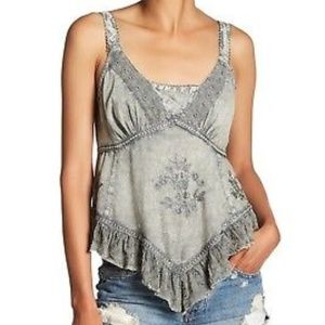 Romeo & Juliet Couture Ruffle Trim Tank Top